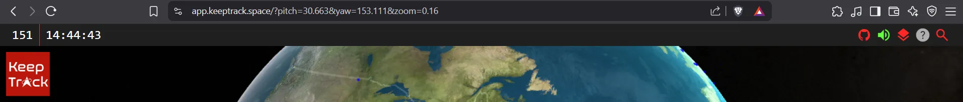 A rocketship in space