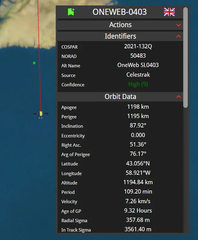 A rocketship in space